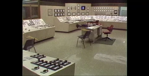 Control Panels at Bell Bay Thermal Power Station, Tasmania (1980s) Stock Footage 317736314