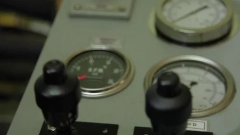 Control pannel and devices of quarry equipment Stock Footage 83623984