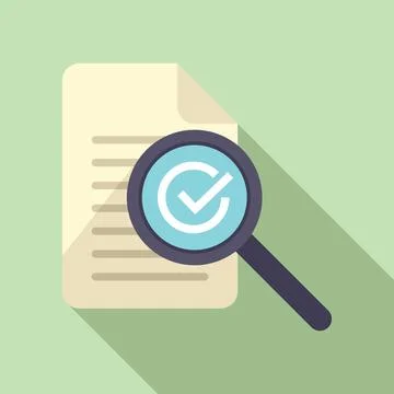 Control papers icon flat vector. Work trust Stock Illustration