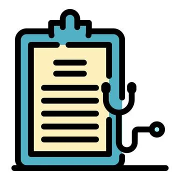 Control personal data icon color outline vector 스톡 일러스트