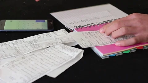 Control of personal expenses. Spending plan Video stock 85257405