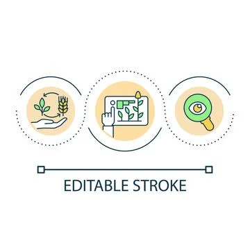 Control plant development loop concept icon 스톡 일러스트