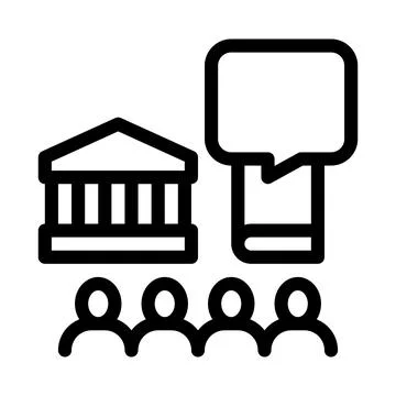 Control policy line icon vector illustration sign Stock Illustration