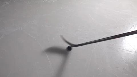 Control of the puck close-up Stock Footage 104928114