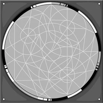 Control radar screen. HUD ui of control system. Vector Stock Illustration