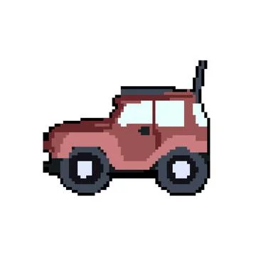 Control rc car toy pixel art vector illustration Stock Illustration
