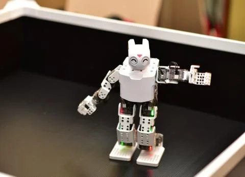 Control a Robot.Move a Robot and learn science Technology. Stock Photos