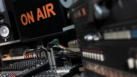CONTROL ROOM "ON AIR" Stock Footage 33087065