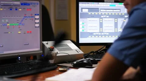 Control room Stock Footage 12307378
