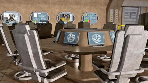 Control room Stock Illustration