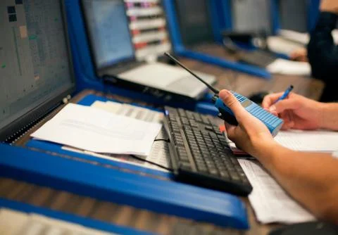 Control room operator Stock Photos