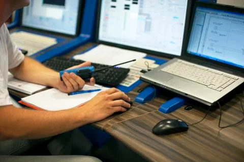 Control room operator Stock Photos