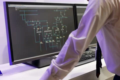 Control room operator Stock Photos