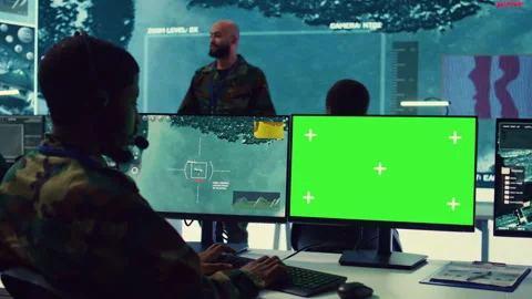 Control room operator tracking all ships anchoring along the coast line Video stock 277001992