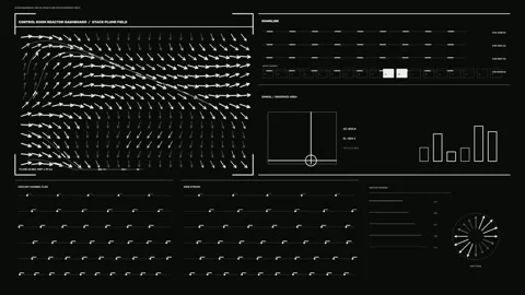 Control Room Reactor Dashboard Seamless Loop Stock Footage 342140987