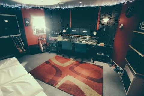 Control Room - Recording Console Stock Photos