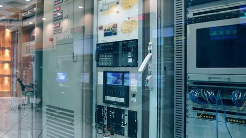 Control room technology synchrotron light 動画素材 108064572