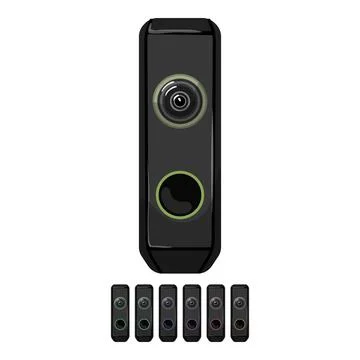 Control security camera cctv cartoon vector graphic Illustrazione stock