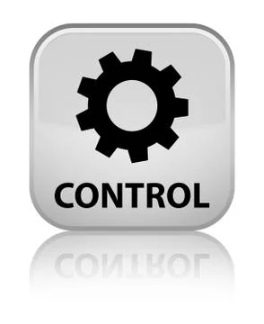 Control (settings icon) special white square button Stock Illustration