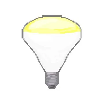 Control smart light bulb pixel art vector illustration Stock Illustration