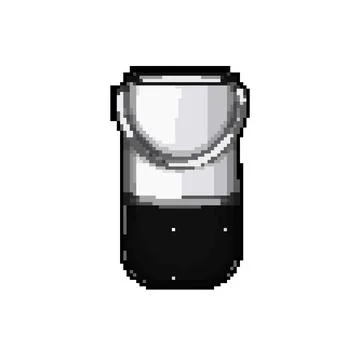 Control smart speaker pixel art vector illustration Stock Illustration