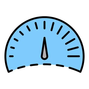 Control speedometer icon color outline vector Stock Illustration