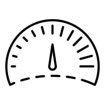 Control speedometer icon, outline style Stock Illustration