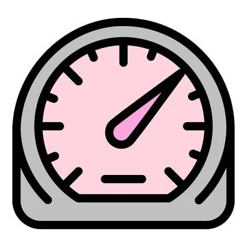 Control speedometer icon, outline style Stock Illustration