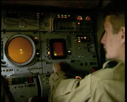 The control station missile systems S-300 crew is working Video stock 4886272