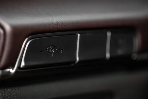 Control switch power light system of car.  Automatic adjust level dashboard i Stock Photos