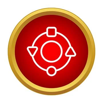 Control system adjusting process circle interface icon Illustrazione stock