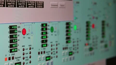 The control system of the Kolyma hydroelectric Stock Footage 12387186