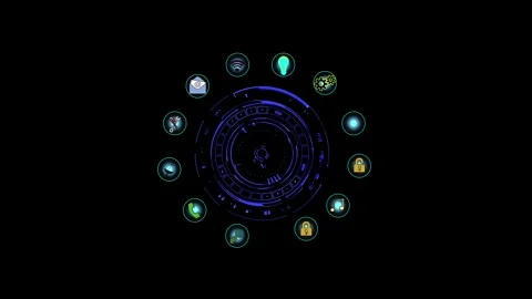 Control technology through a wireless network Stock Footage 244137823