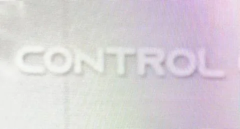 Control text glowing on a digital screen pixels 库存插图