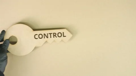 CONTROL text on the key icon Stock Footage 141502973