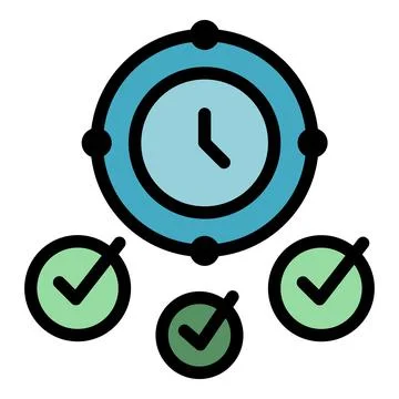 Control time management icon color outline vector Stock Illustration