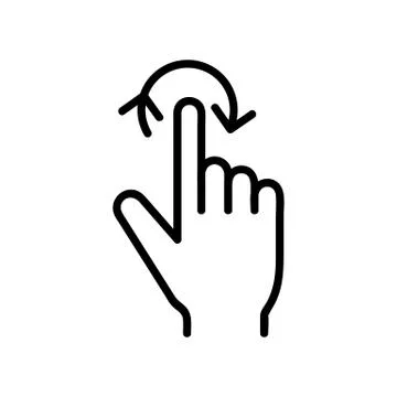 Control on the touchscreen icon vector. Isolated contour symbol illustration Stock Illustration