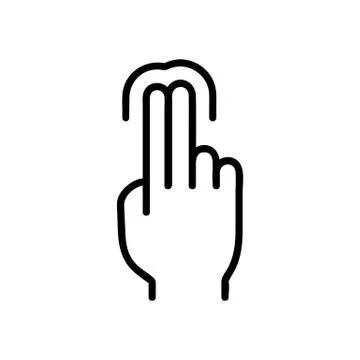 Control on the touchscreen icon vector. Isolated contour symbol illustration Stock Illustration