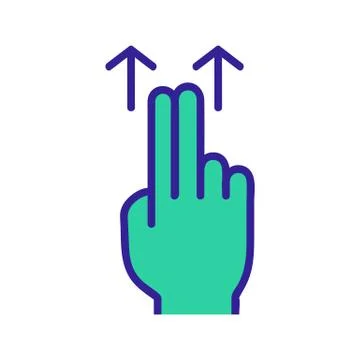 Control on the touchscreen icon vector. Isolated contour symbol illustration Stock Illustration
