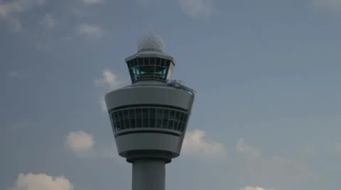 Control tower at airport Stock Footage 12380120