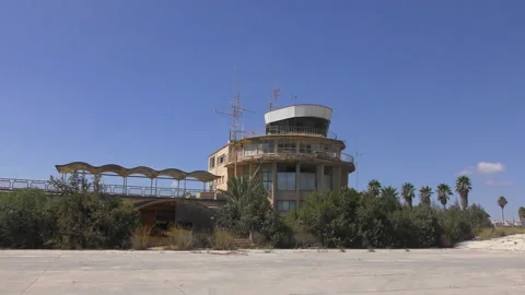 Control tower of Atarot old airport in Jerusalem 스톡 동영상 165961301