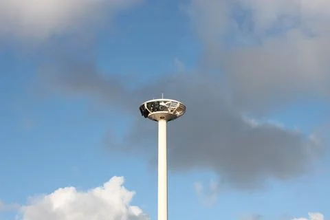 Control Tower on a Cloudy Day Stock Photos