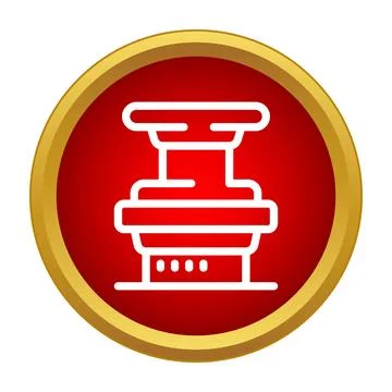 Control tower icon managing air traffic communication Ilustración de archivo