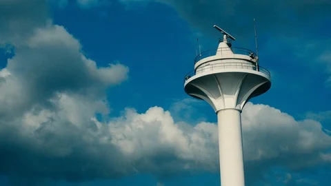 Control tower with radar. Stock Footage 87917660