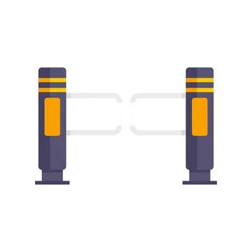 Control turnstile icon flat isolated Stock Illustration
