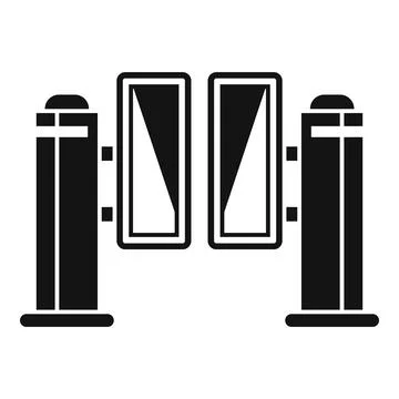 Control turnstile icon, simple style Stock Illustration