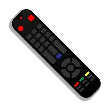 Control tv panel. Remote control of electronic devices. Simple black white .. Stock-Illustration