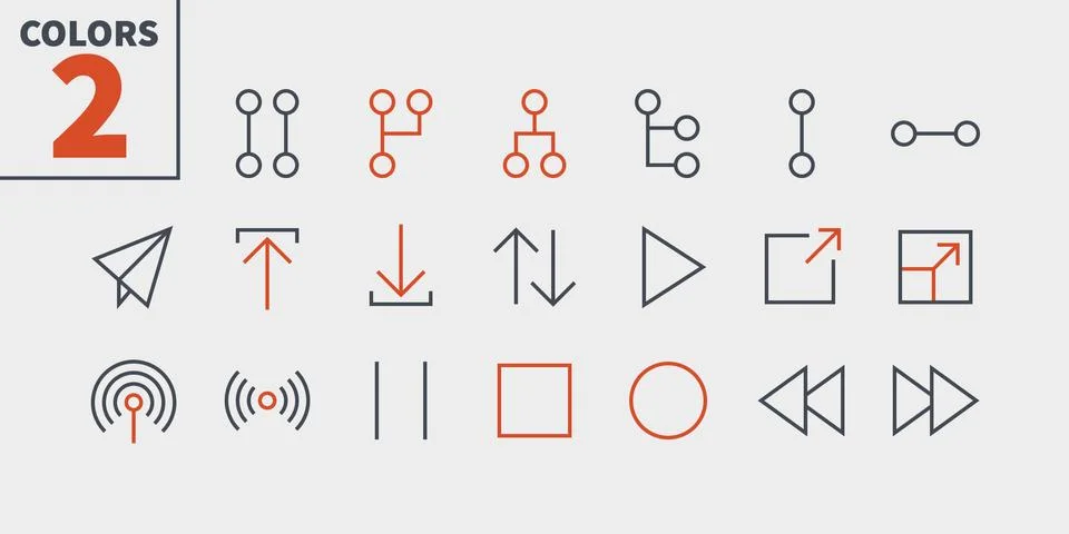 Control UI Pixel Perfect Well-crafted Vector Thin Line Icons 48x48 Ready for Stock Illustration