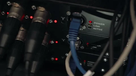 Control unit with of controllers wires and connections Stock Footage 198517526