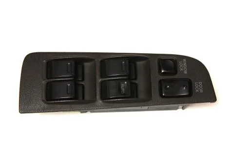 Control unit electric windows on a white background Stock Photos
